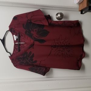 Liz Claiborne large dark maroon shirt